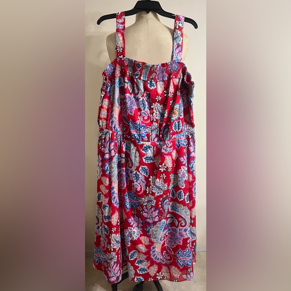 TALBOTS PLUS FIT & FLARE DRESS - FANTASTIC PAISLEY SIZE 20W
